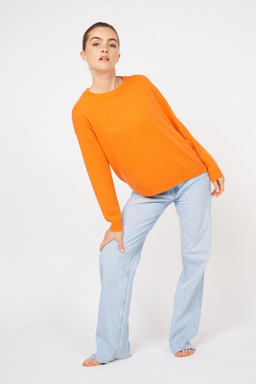 Pull Mapoupette - 100% Cachemire - Tangerine