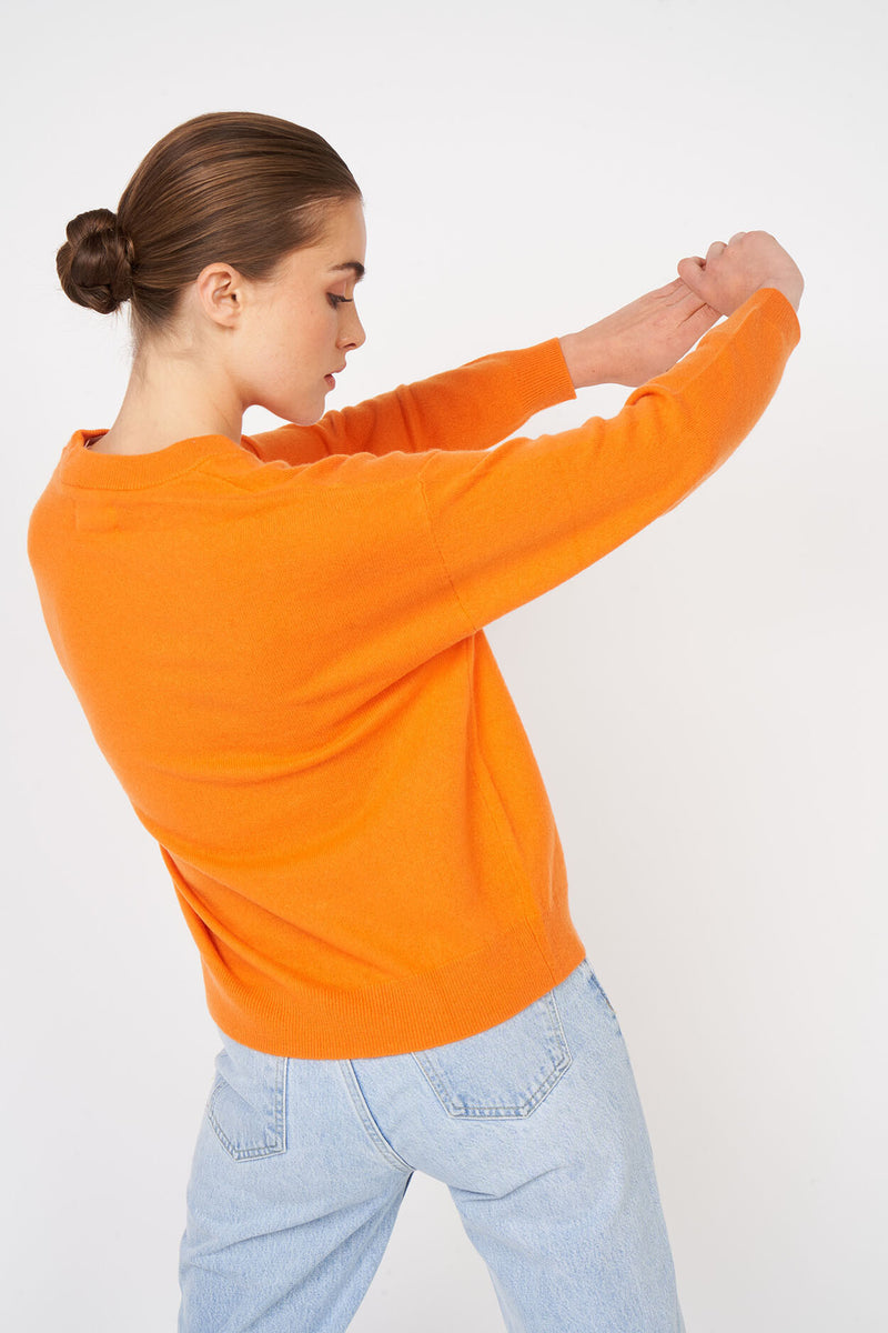 Pull Mapoupette - 100% Cachemire - Tangerine