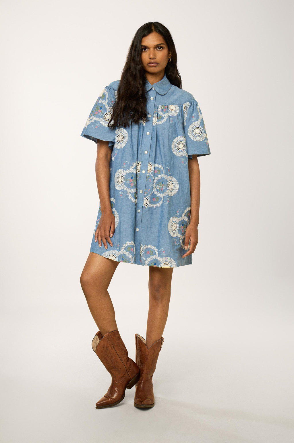 Rosette Babydoll Dress