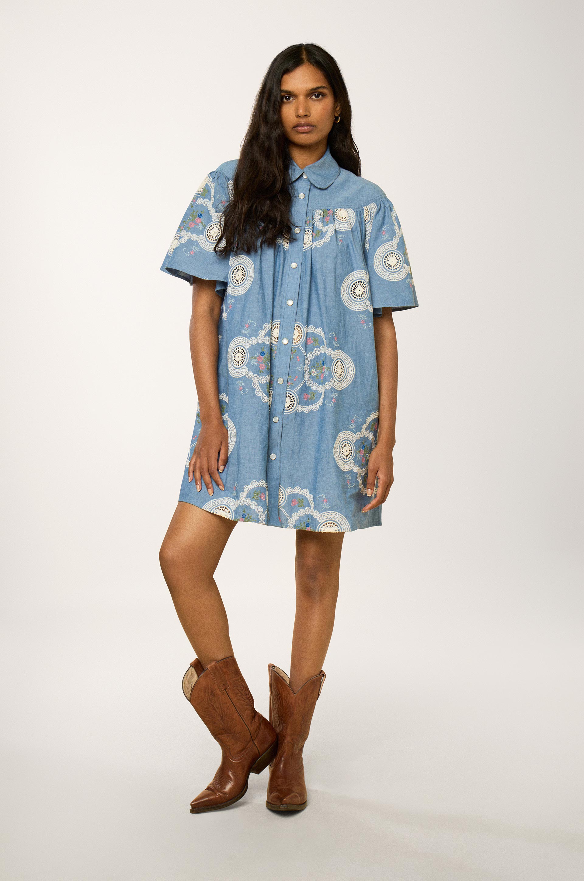 Rosette Babydoll Dress