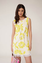 Fringed Seaside Dress - Yellow