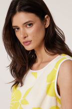 Fringed Seaside Dress - Yellow