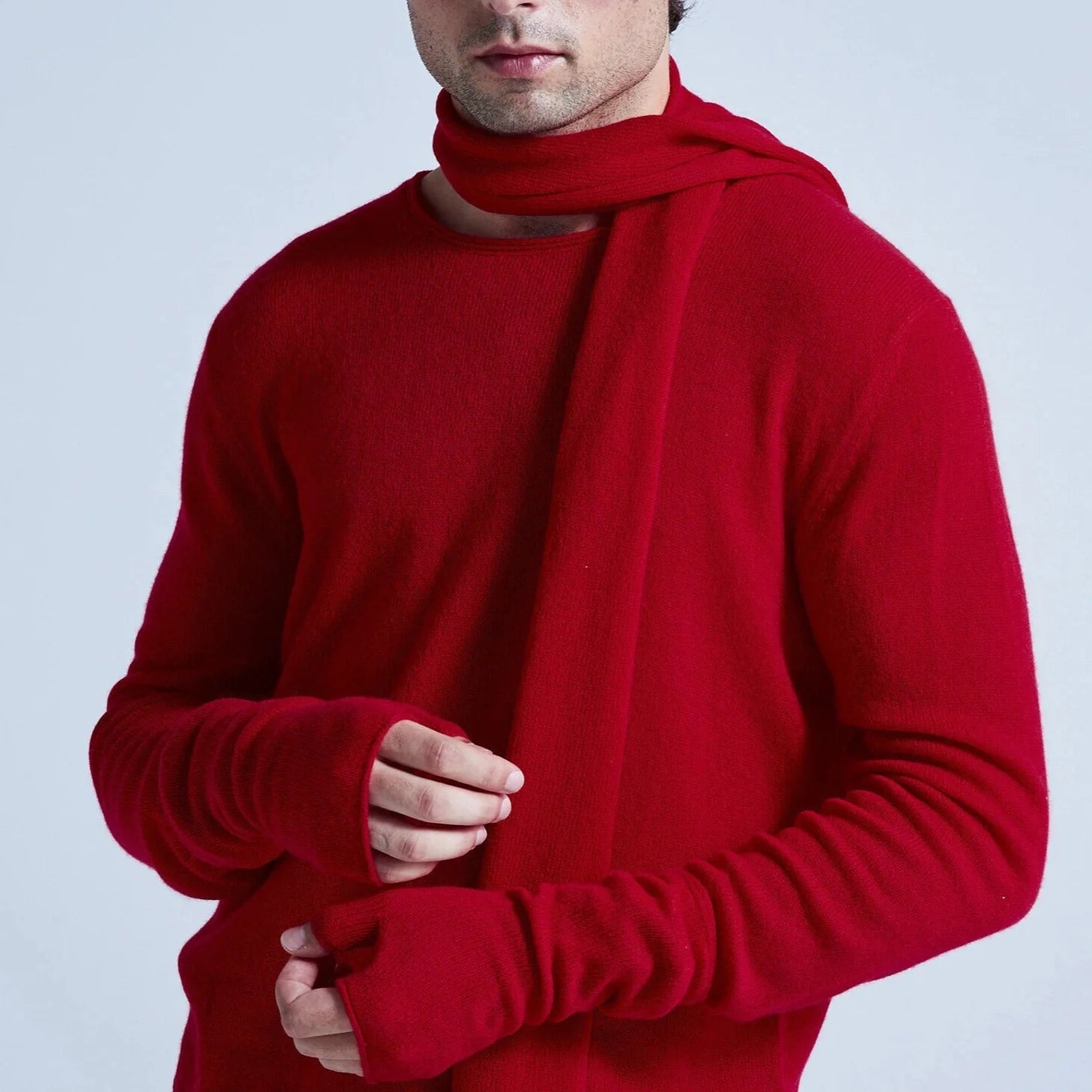 Bonnet Finitions Roulettées Billy - Cerise - 100% Cachemire 12Gg - Mixte
