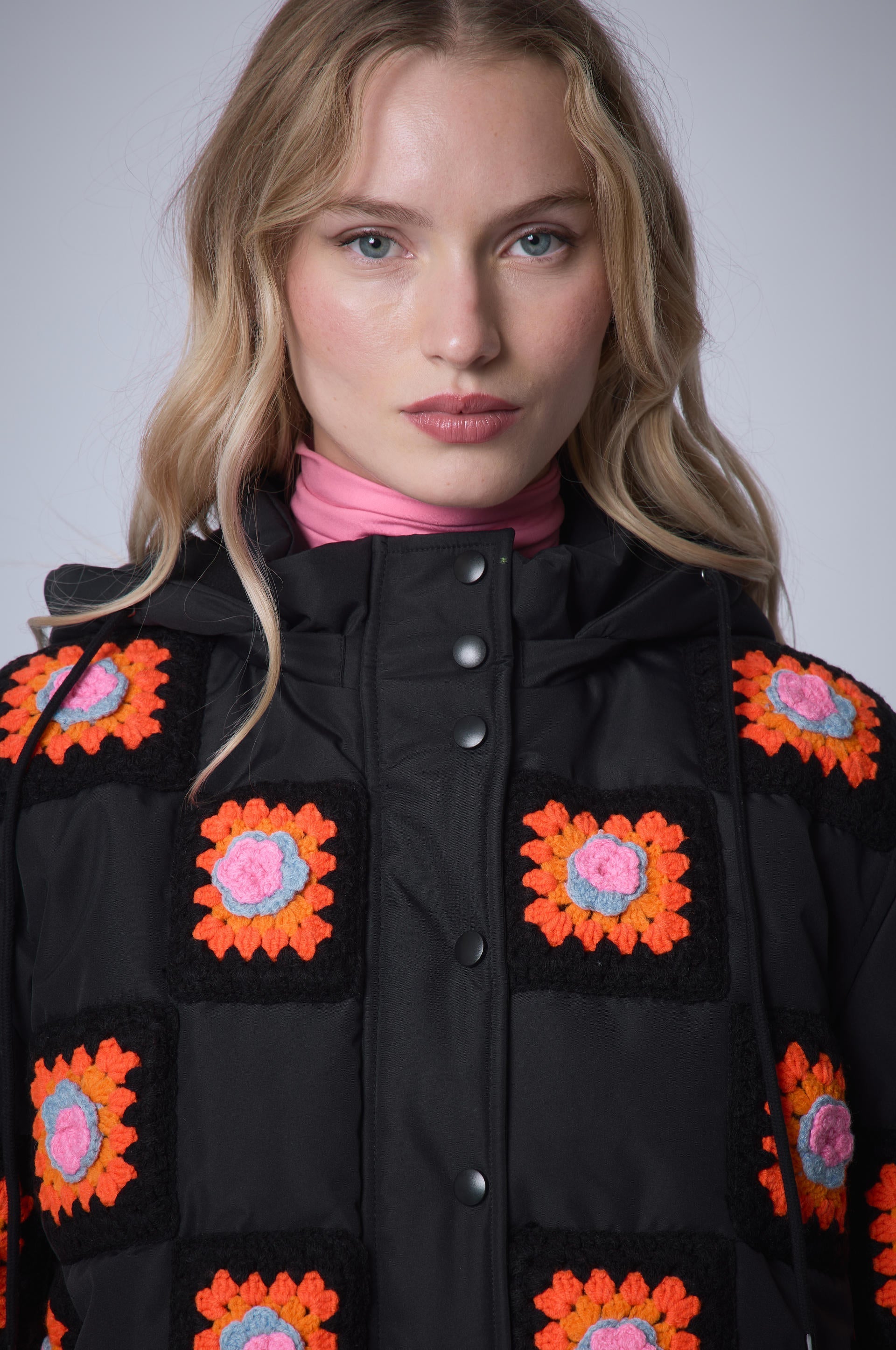 Crochet Puffer Jacket