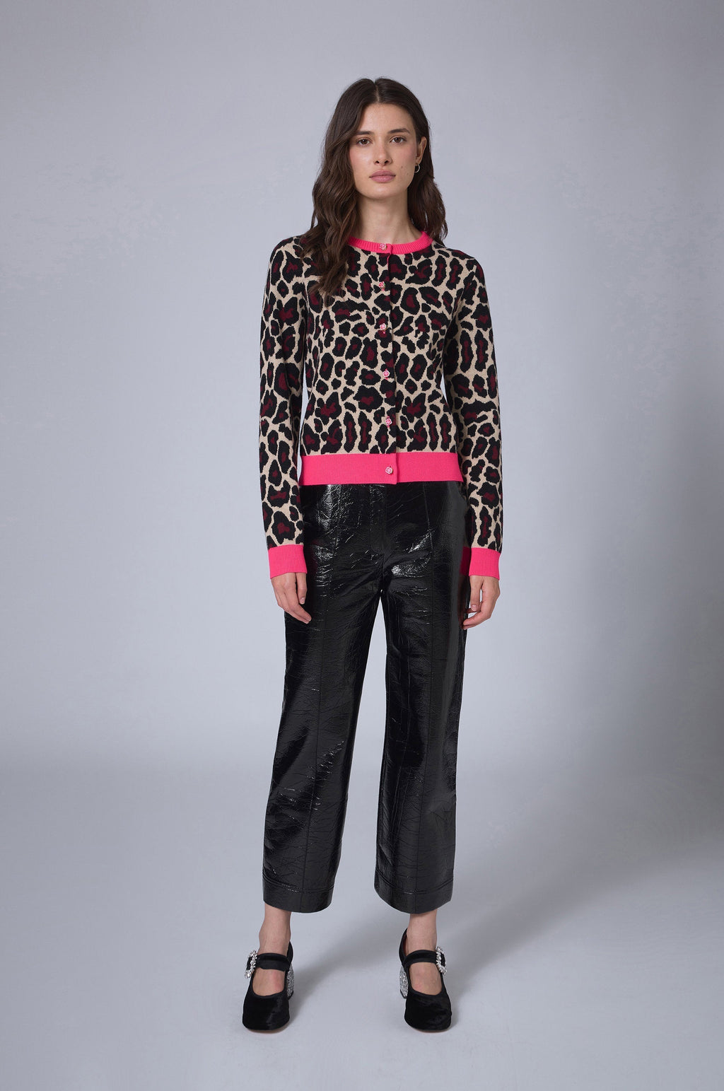 Cardigan Panther Jacquard