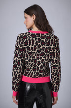 Cardigan Panther Jacquard