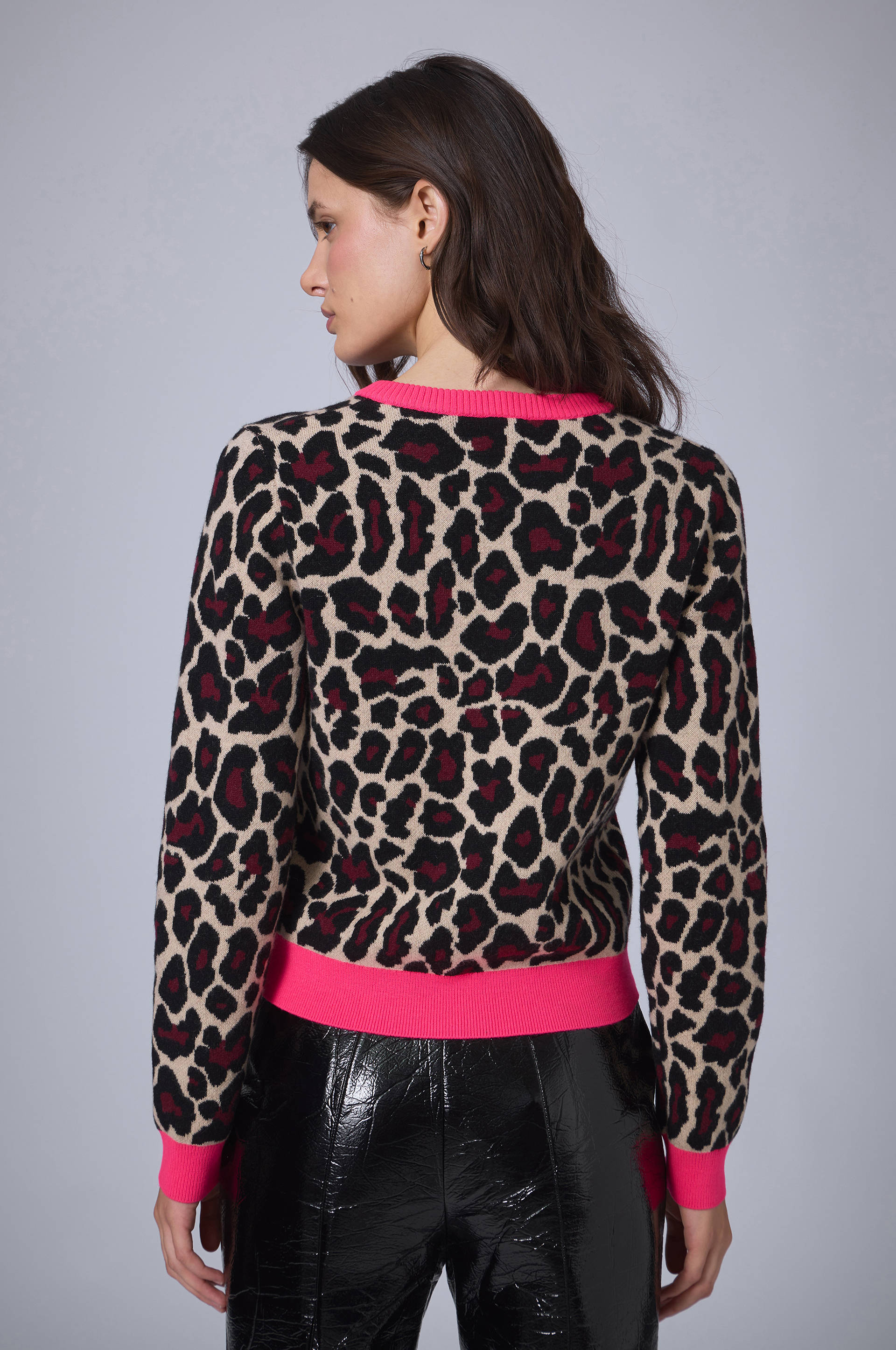 Cardigan Panther Jacquard