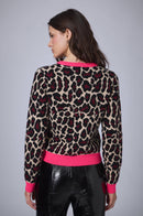 Cardigan Panther Jacquard