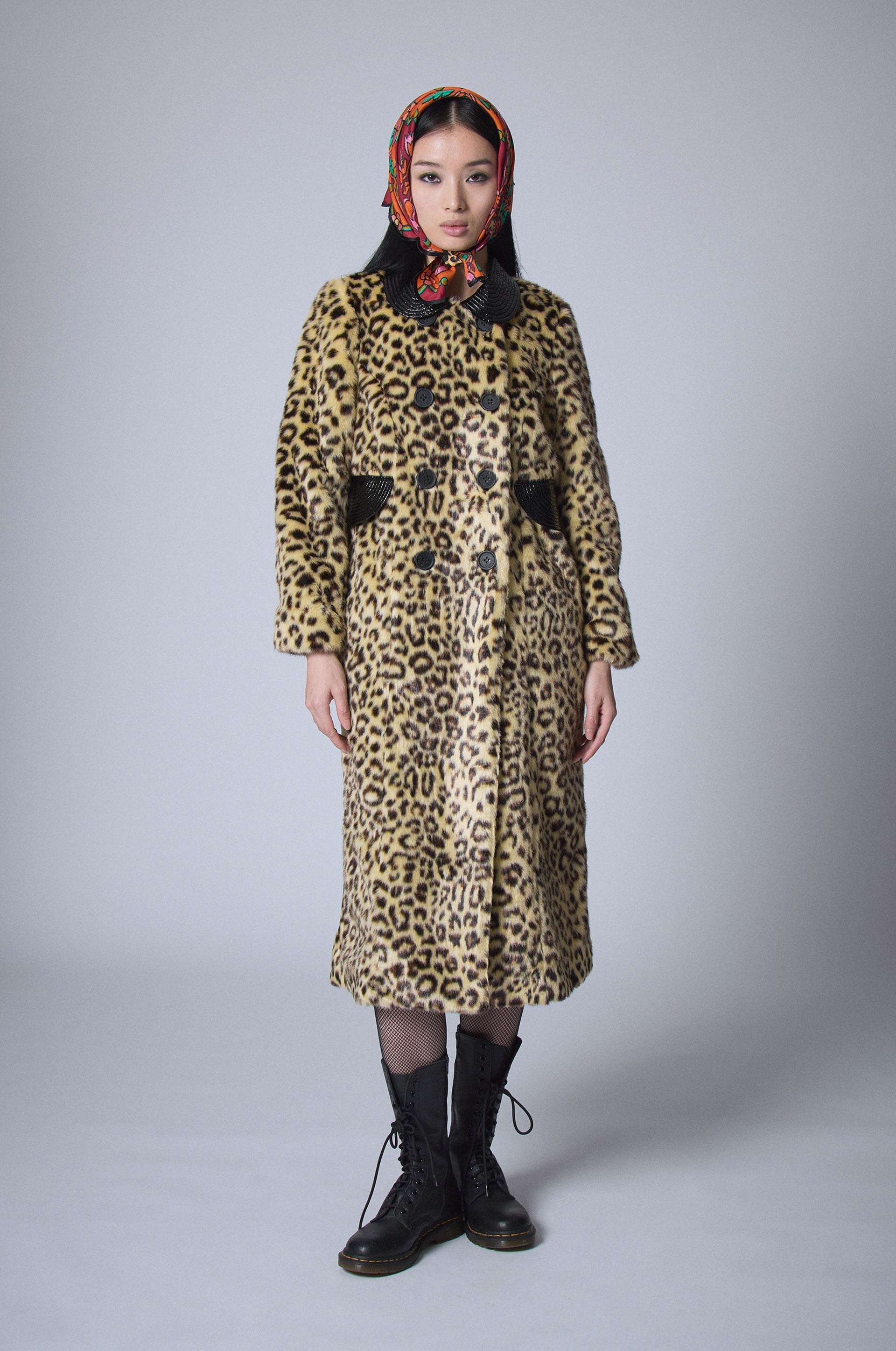 Faux Fur Coat - Leopard