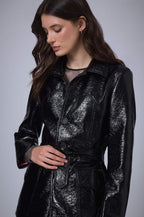 Chaqueta Larga de Vinilo