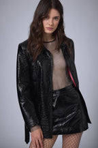 Chaqueta Larga de Vinilo