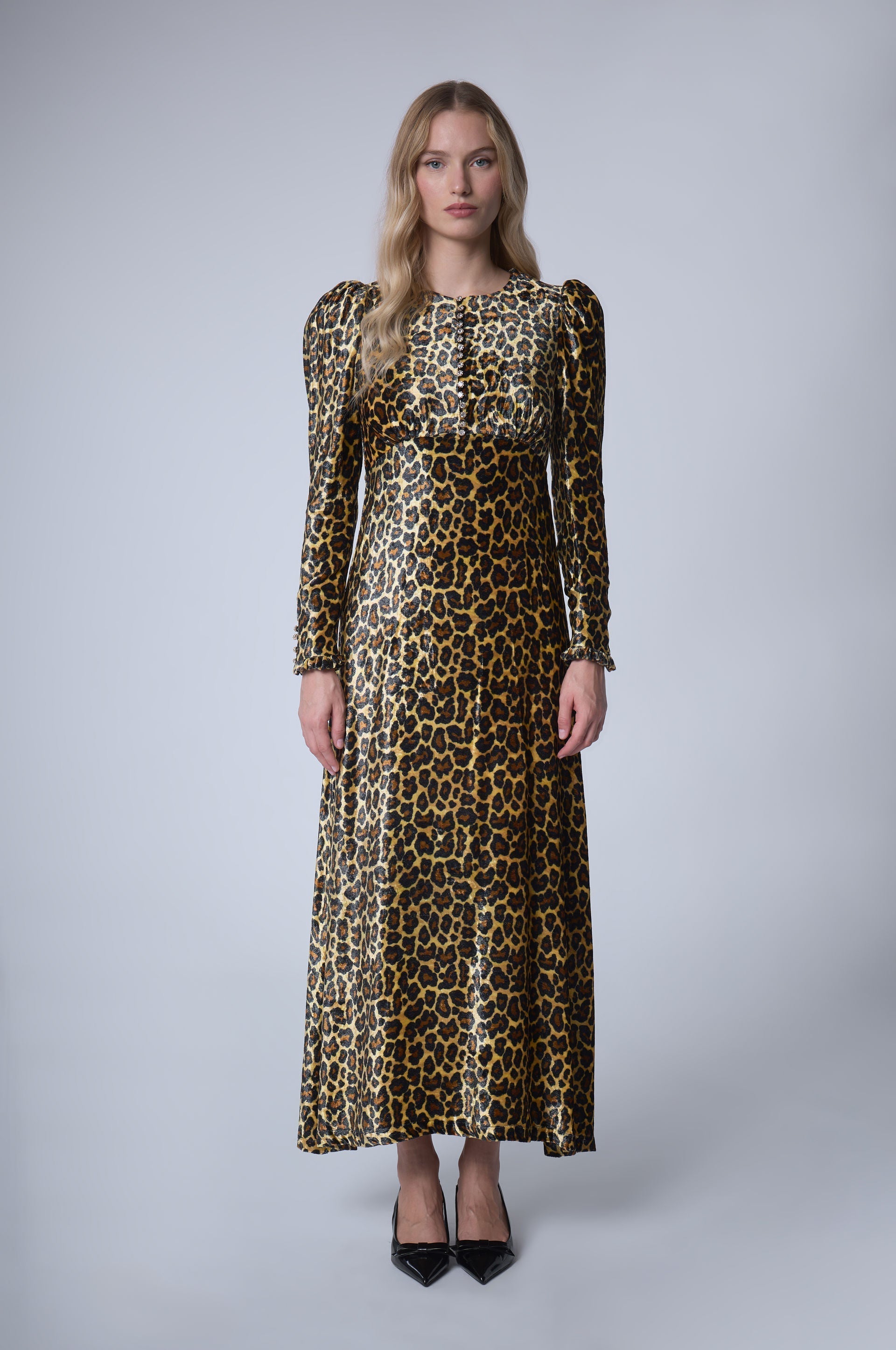 Long Dress Velvet Panther