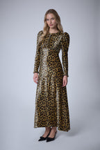 Long Dress Velvet Panther