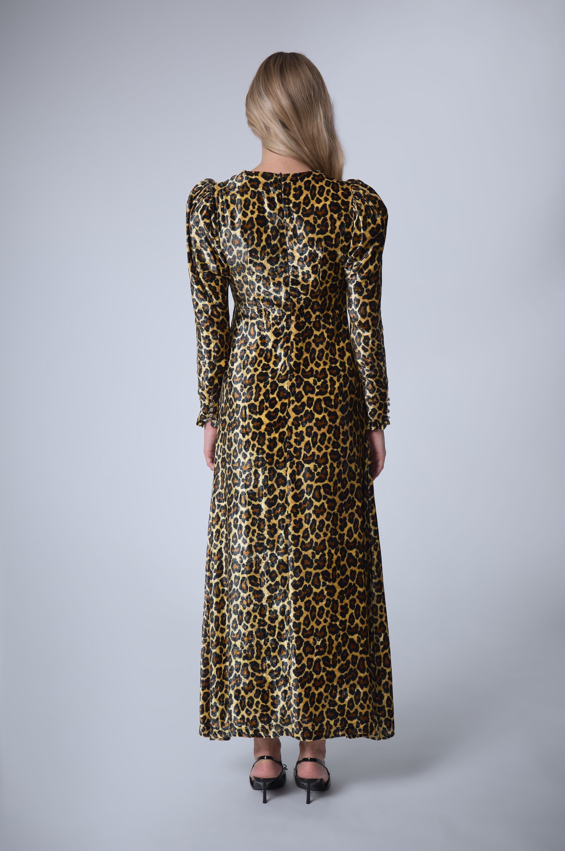 Long Dress Velvet Panther