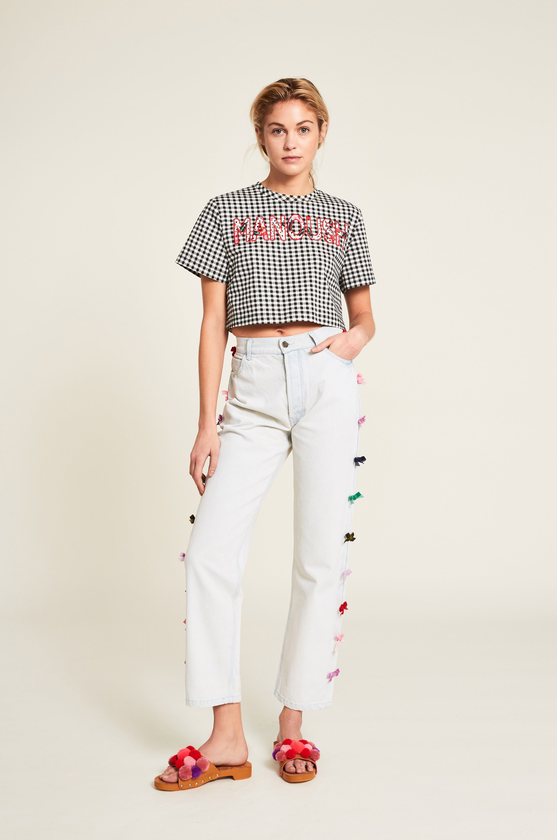 Top Summer Floral - Blanc