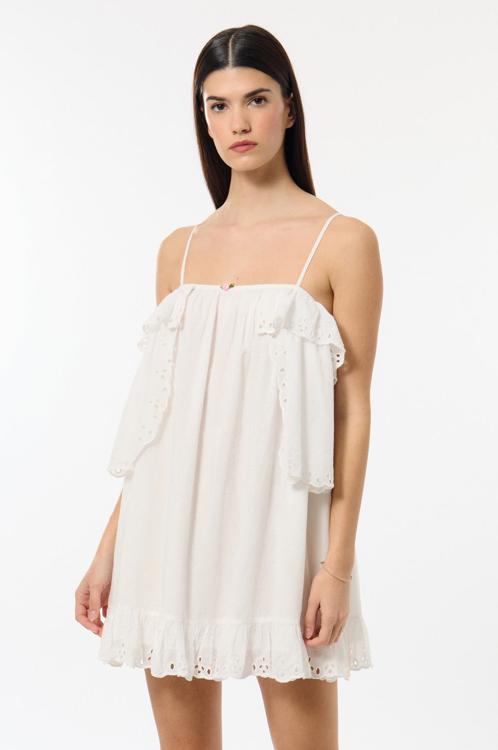 Vestido Bordado Inglés - Blanco
