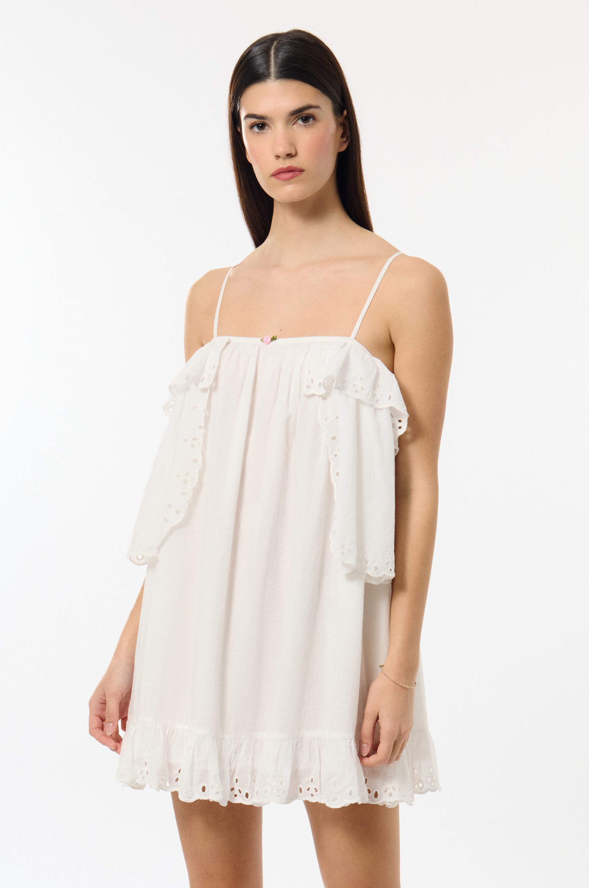 Vestido Bordado Inglés - Blanco