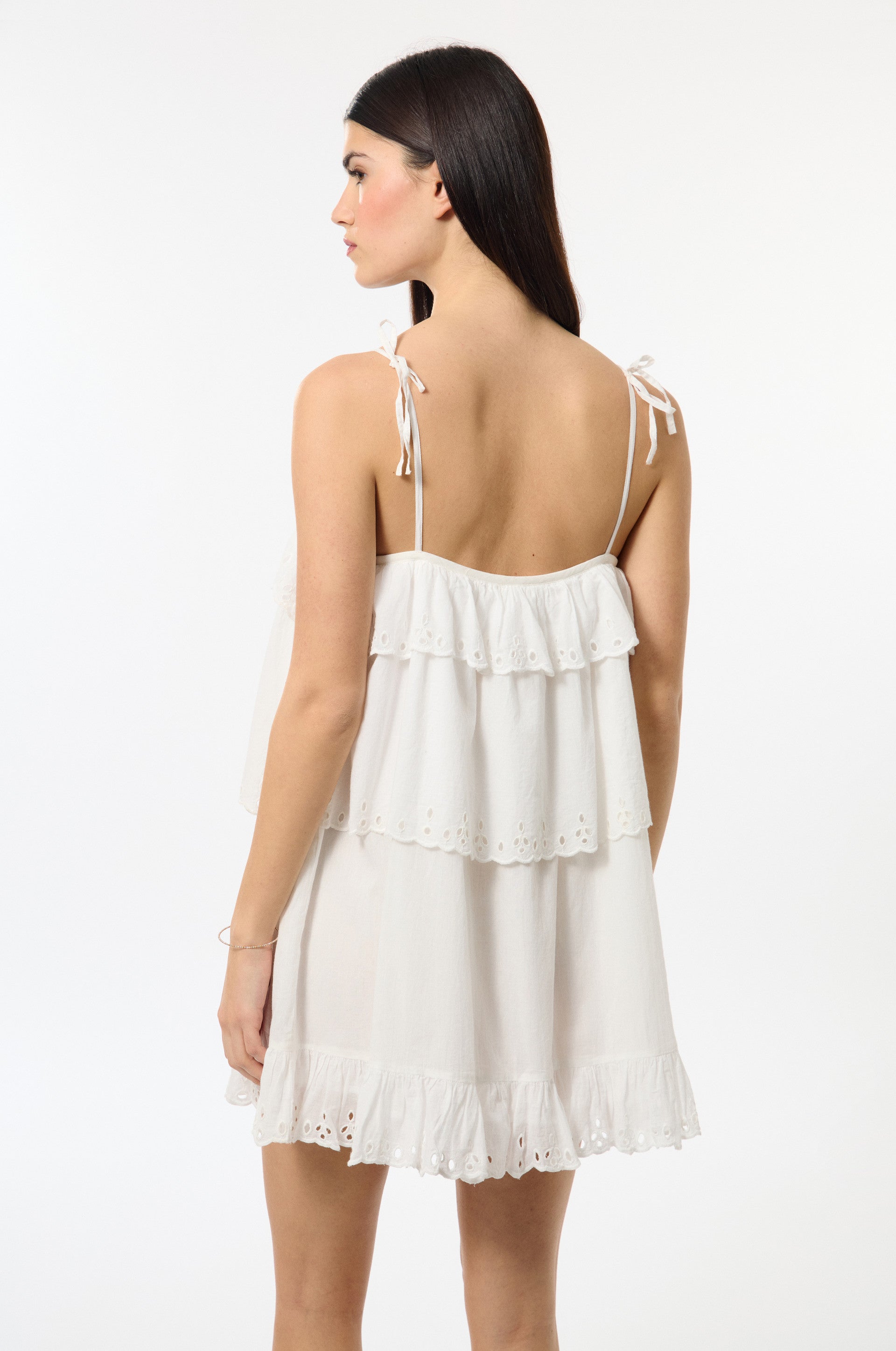 Vestido Bordado Inglés - Blanco