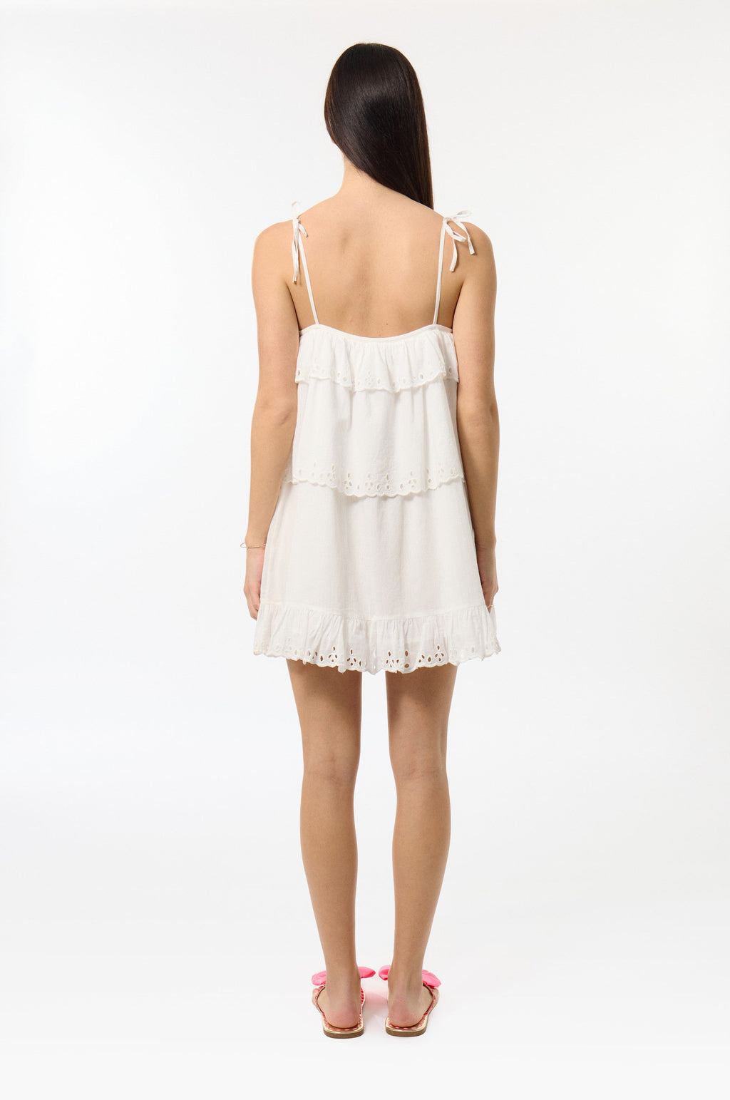 Vestido Bordado Inglés - Blanco
