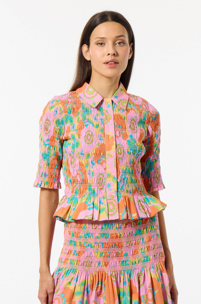 Chemise À Smocks Cotton Blossom