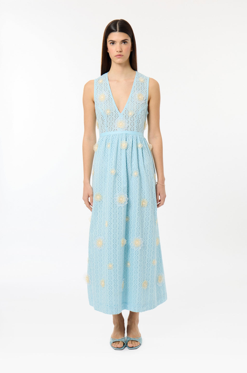 Garden Party Long Dress - Sky