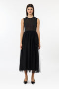 Robe Maille Strass - Noir