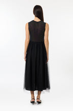 Robe Maille Strass - Noir