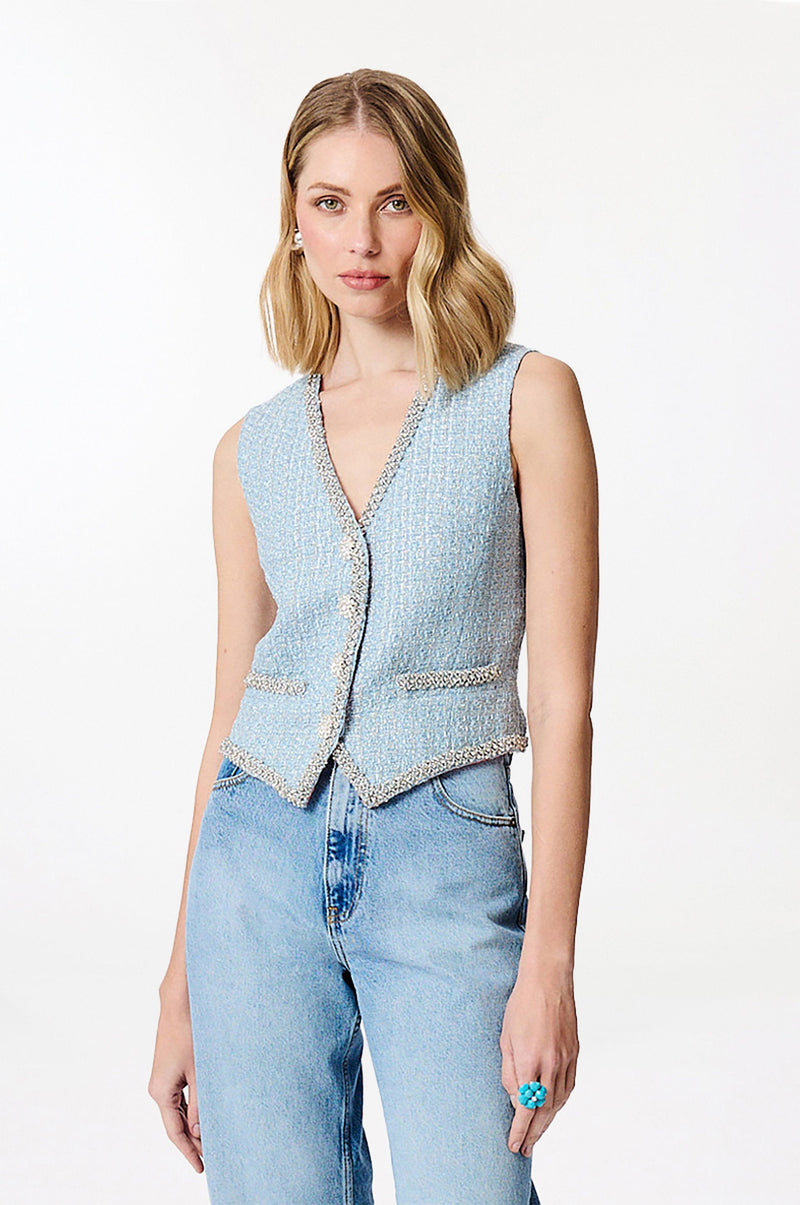 Gilet Tweed Chic