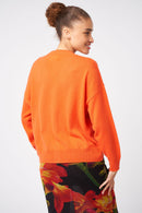 Gilet/Cardigan Galbi - 100% Cachemire - Orange