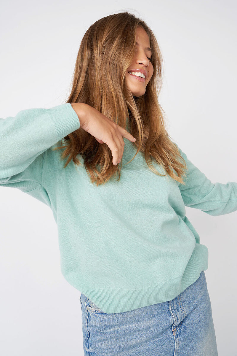 Pull Mapoupette - 100% Cachemire - Aqua