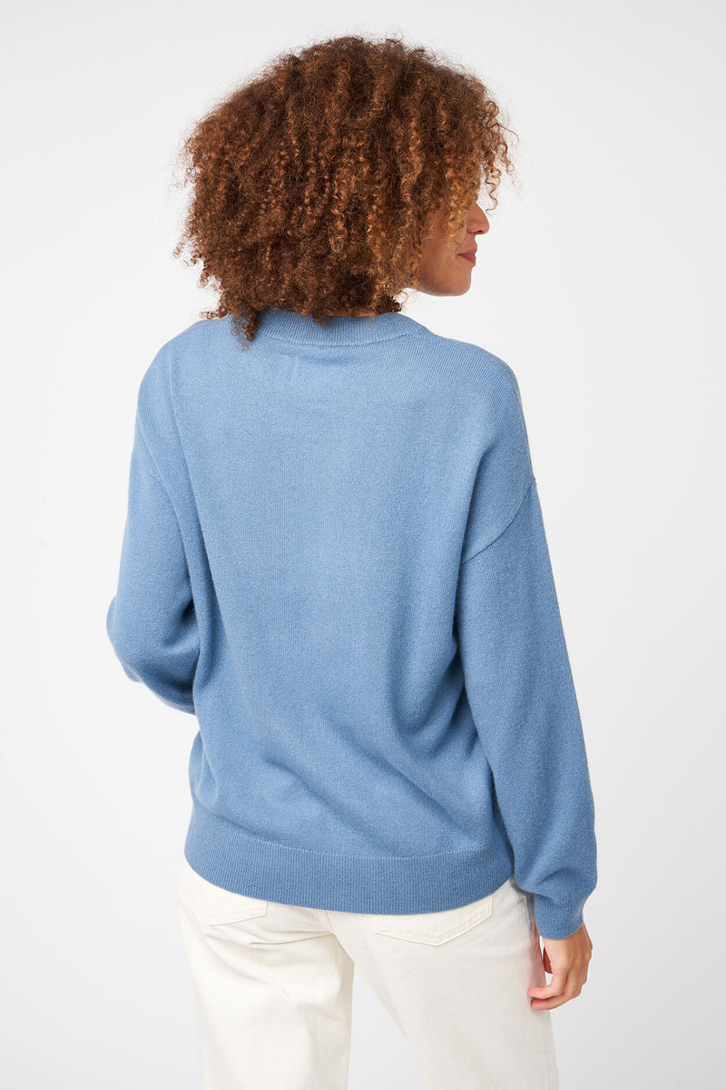 Pull Mapoupette - 100% Cachemire - Denim