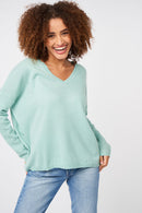 Pull Monjakoe - 100% Cachemire - Aqua