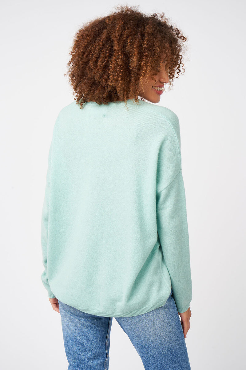 Pull Monjakoe - 100% Cachemire - Aqua