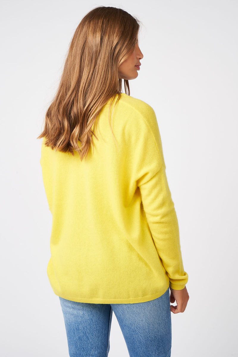 Pull Monjakoe - 100% Cachemire - Jaune