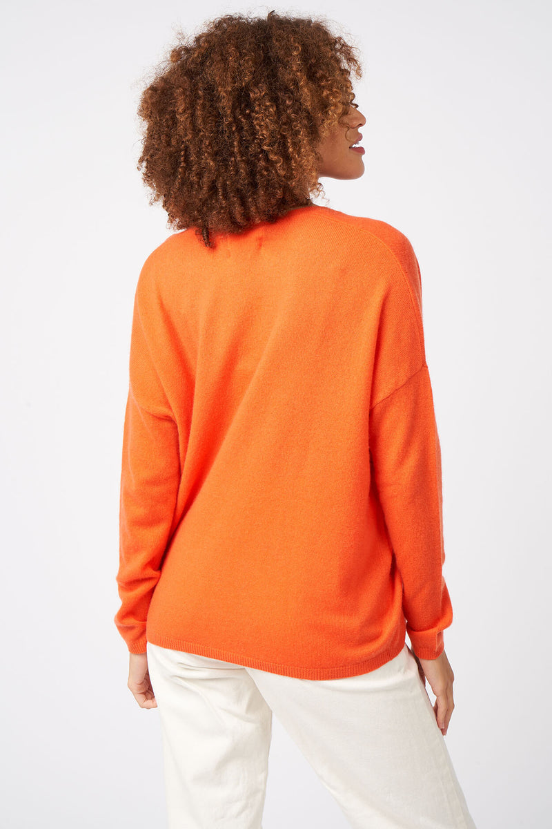 Pull Monjakoe - 100% Cachemire - Orange