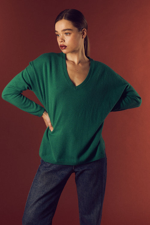 Pull Monjakoe - 100% Cachemire - Vert