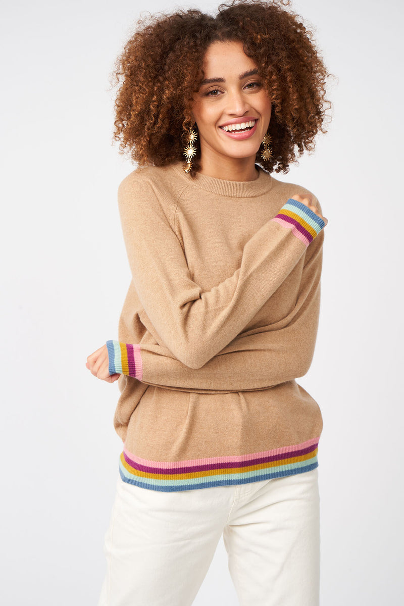 Pull Macaline - 100% Cachemire - Camel