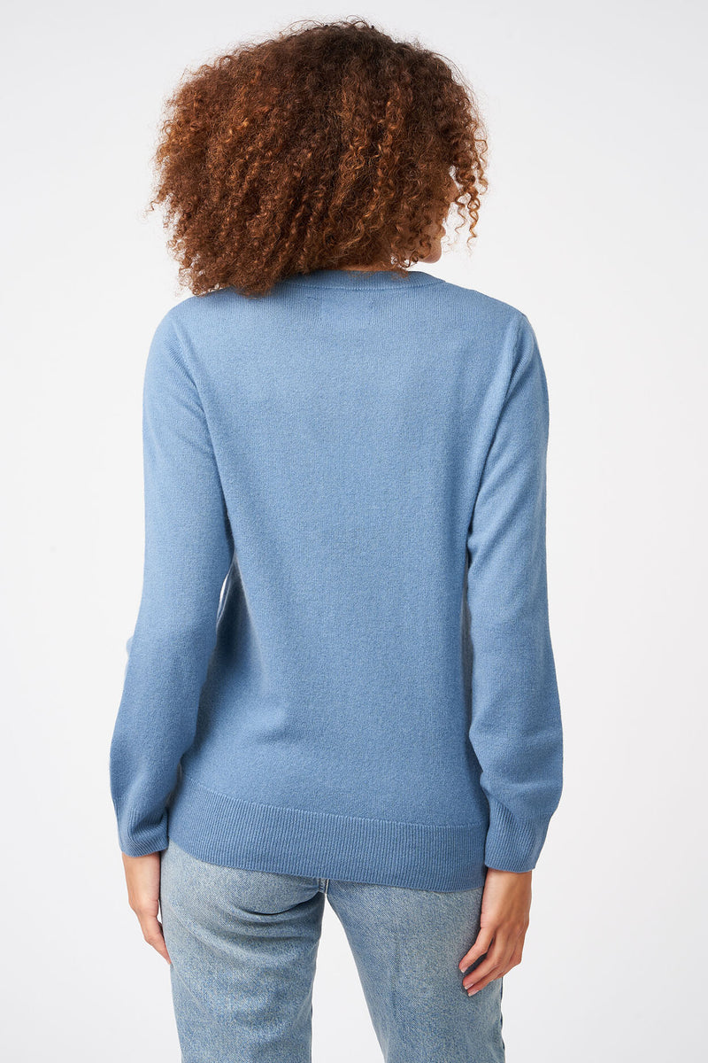 Pull Mysky - 100% Cachemire - Denim