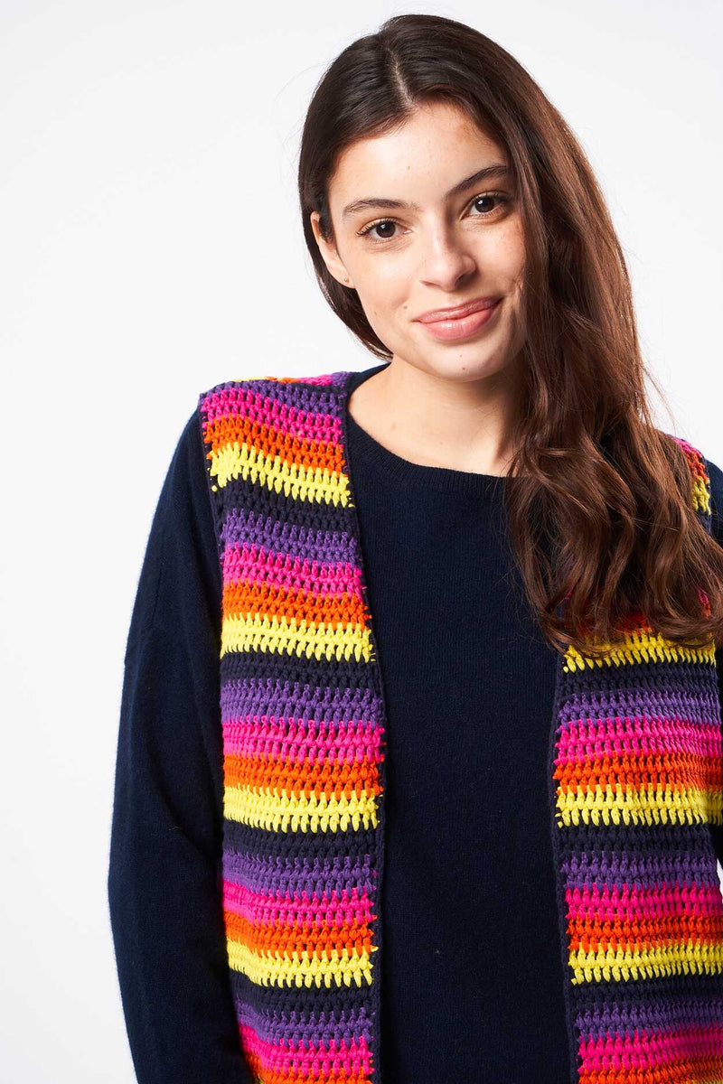 Gilet/Cardigan Gepinou - 100% Coton - Rainbow