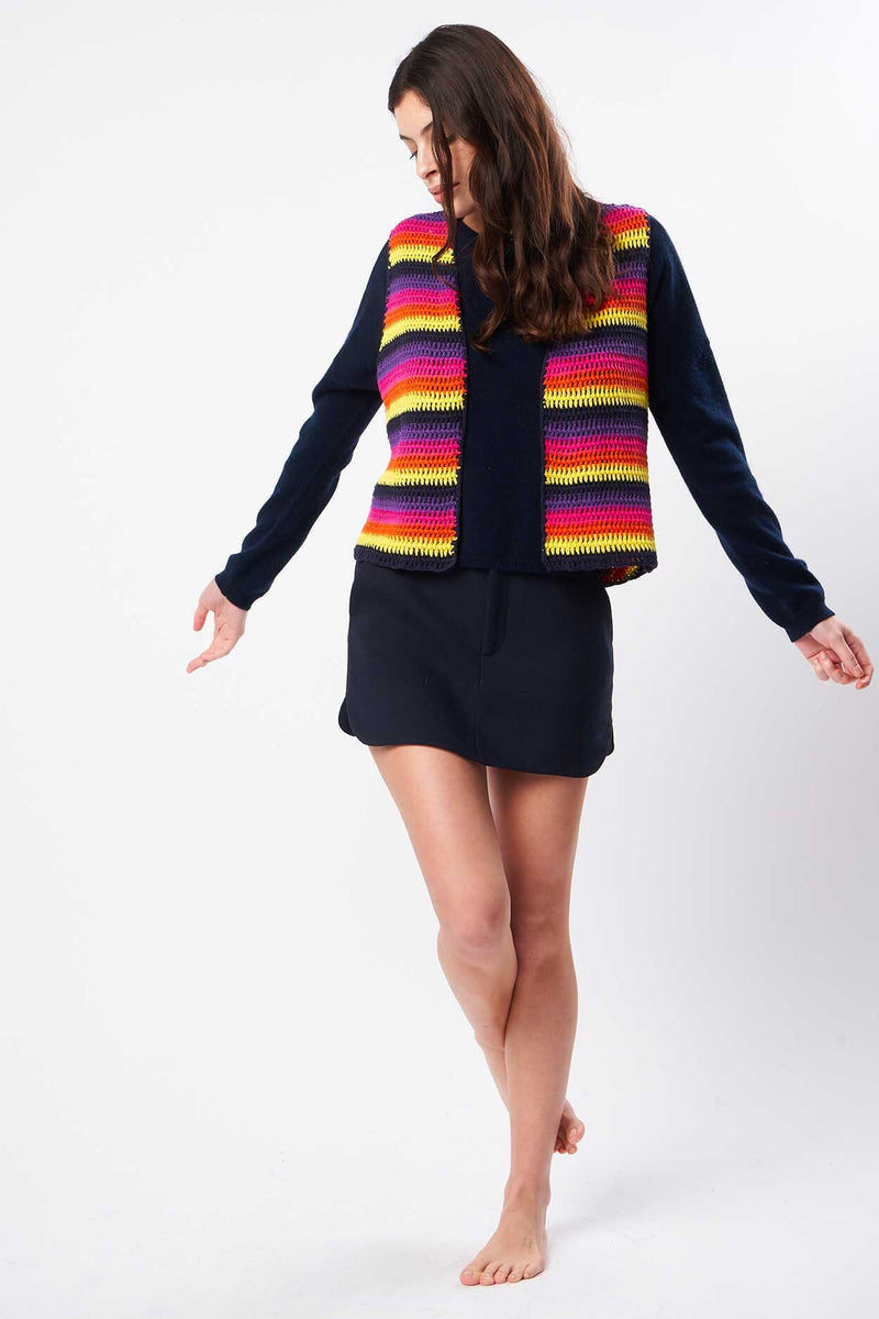 Gilet/Cardigan Gepinou - 100% Coton - Rainbow