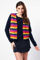 Gilet/Cardigan Gepinou - 100% Coton - Rainbow