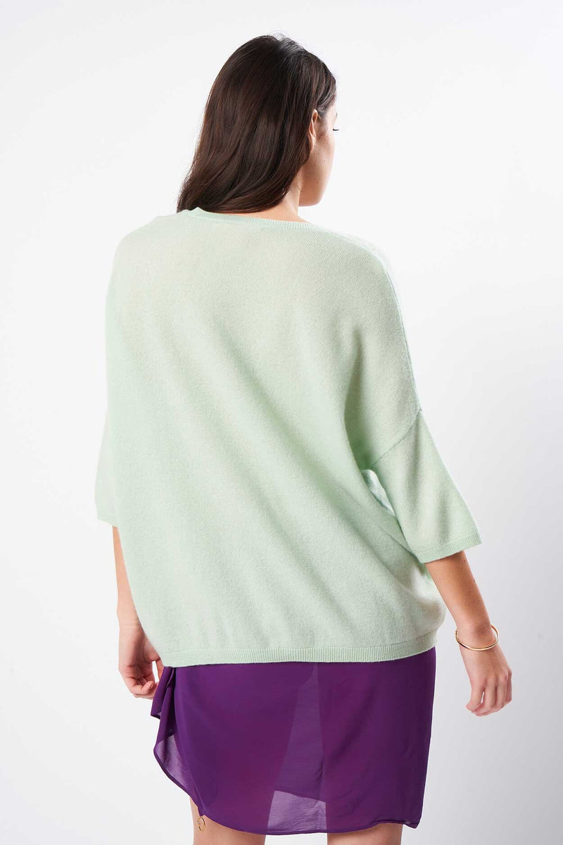 Pull Martinettie - 100% Cachemire - Aqua