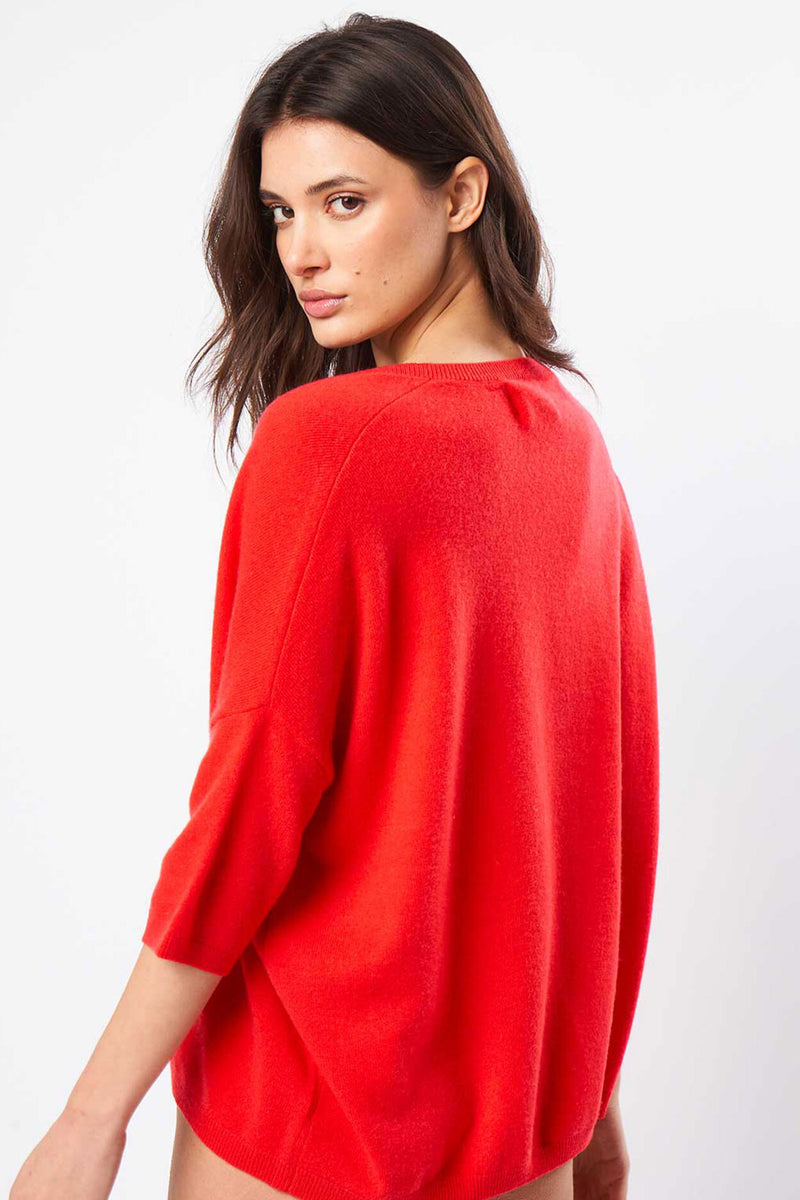 Pull Martinettie - 100% Cachemire - Rouge