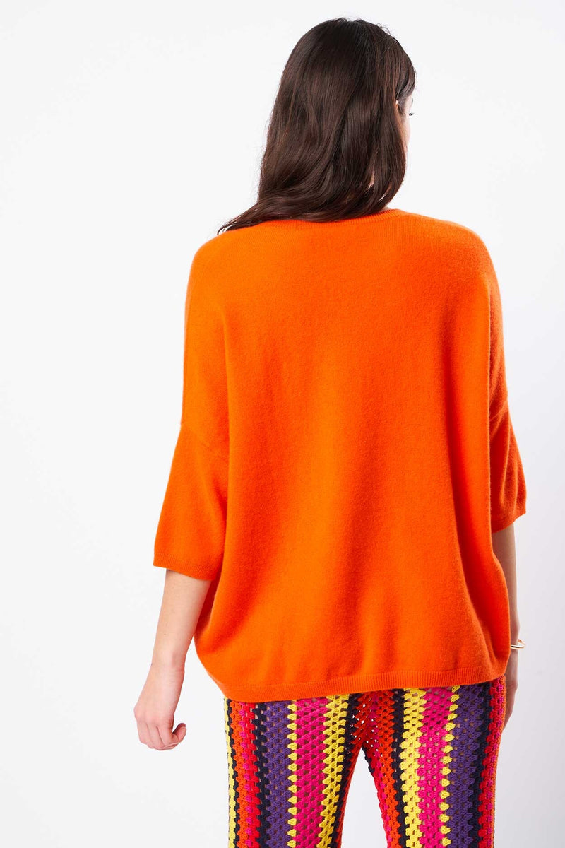 Pull Martinettie - 100% Cachemire - Tangerine