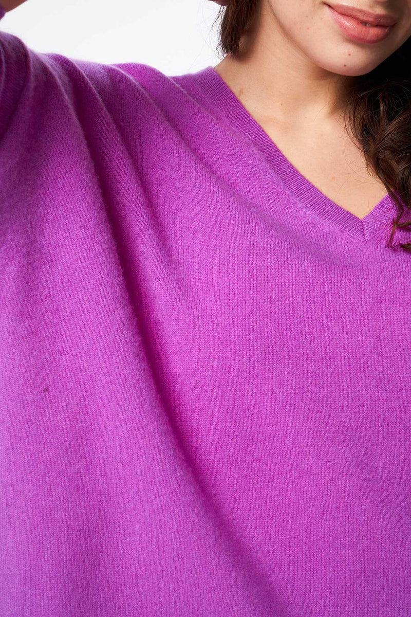 Pull Martinettie - 100% Cachemire - Violet