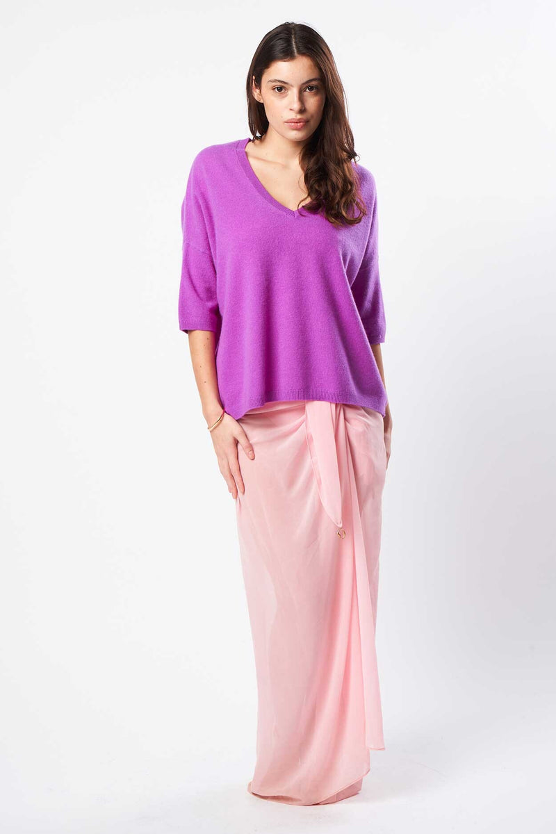 Pull Martinettie - 100% Cachemire - Violet