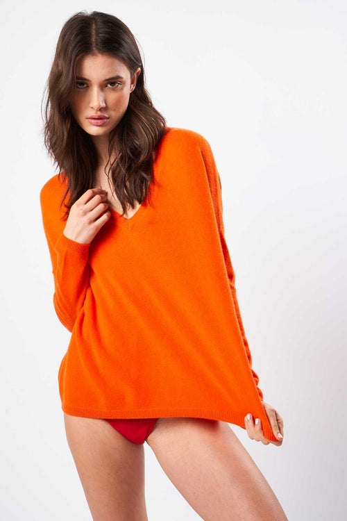 Pull Monjakoe - 100% Cachemire - Tangerine