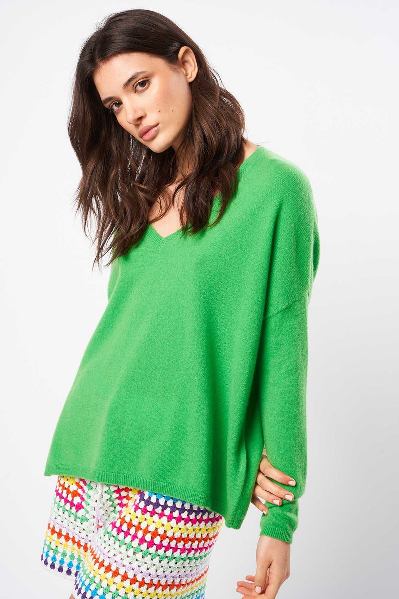 Pull Monjakoe - 100% Cachemire - Vert