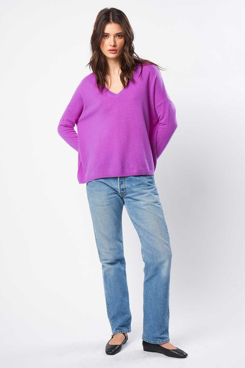 Pull Monjakoe - 100% Cachemire - Violet