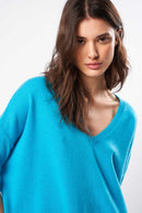 Pull Martinettie - 100% Cachemire - Turquoise